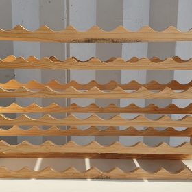 PORTA BOTTIGLIE VINO IN LEGNO DI PINO - 60 POSTI