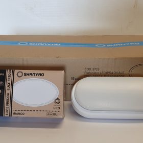 SCATOLA 10 PLAFONIERE OVALI A PARETE IP54 SHANYAO - 6400K