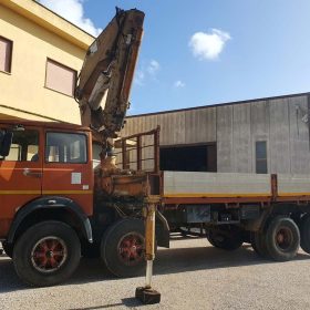 AUTOCARRO FIAT 691N CASSONE FISSO E GRU mod. PM 34003 CON 3 SFILI IDRAULICI + 1 MANUALE - COMPLETA DI LIBRETTO ISPESL