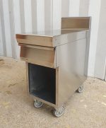 MOBILE IN ACCIAIO INOX MODULAR CON CASSETTO E RUOTE