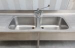LAVELLO DOPPIA VASCA ZANUSSI CON MISCELATORE cm 280x71x94h - immagine 2