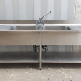 LAVELLO DOPPIA VASCA ZANUSSI CON MISCELATORE cm 280x71x94h
