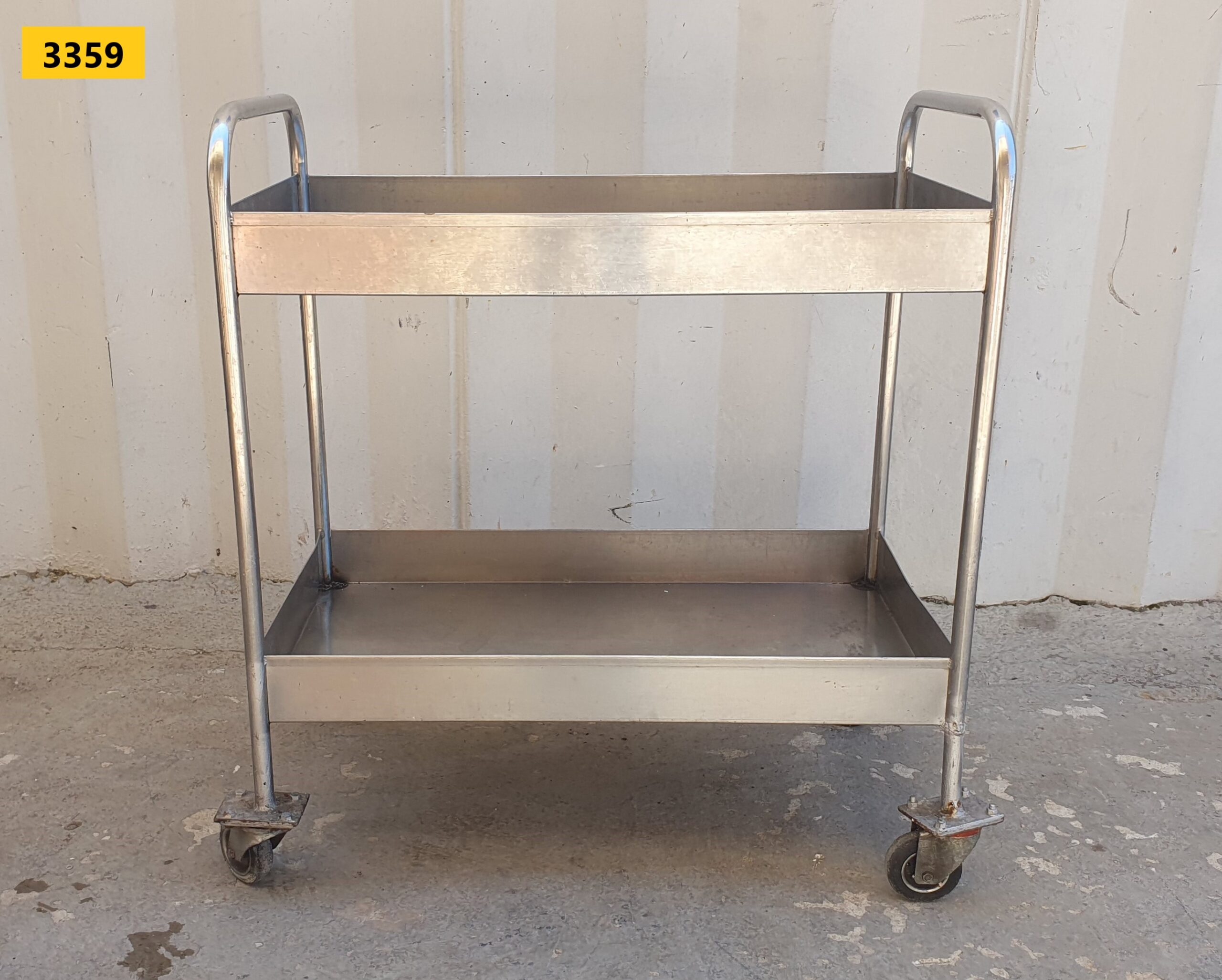 3359 -- 000 (3948) CARRELLO DA SERVIZIO IN ACCIAIO INOX - immagine 1