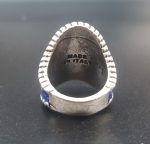 ANELLO "PIETRO FERRANTE" COLORE ARGENTO CON SMALTO BLU - immagine 2
