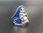 ANELLO "PIETRO FERRANTE" COLORE ARGENTO CON SMALTO BLU
