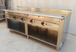PIASTRA LISCIA CROMATA TEPPANYAKI A GAS 4 FUOCHI - CASTA - immagine 3