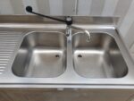 LAVELLO DOPPIA VASCA CON GOCCIOLATOIO SINISTRO cm 160x70x105h - immagine 3