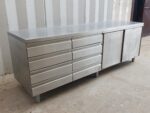 BANCONE IN ACCIAIO INOX PER LABORATORIO cm 240x70x87h - immagine 2