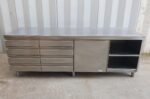 BANCONE IN ACCIAIO INOX PER LABORATORIO cm 240x70x87h - immagine 3
