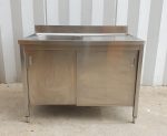 LAVELLO ARMADIATO IN ACCIAIO INOX cm 120x70x100h
