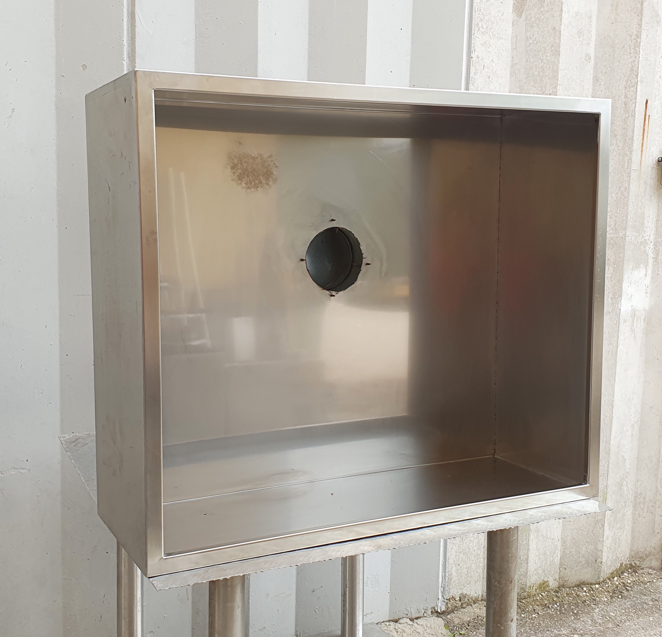 3118 -- 000 (3703) CAPPA A PARETE IN ACCIAIO INOX cm 95x80x65h - immagine 1