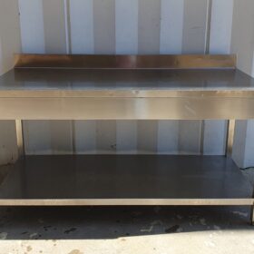TAVOLO DA LAVORO IN ACCIAIO INOX cm 160x70x94h