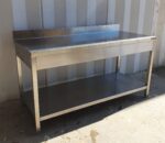 TAVOLO DA LAVORO IN ACCIAIO INOX cm 160x70x94h - immagine 3