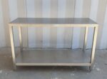 TAVOLO DA LAVORO IN ACCIAIO INOX cm 130x50x82h