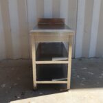 TAVOLO DA LAVORO IN ACCIAIO INOX CON RIPIANO cm 54x90x93h - immagine 2