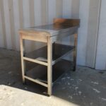 TAVOLO DA LAVORO IN ACCIAIO INOX CON RIPIANO cm 54x90x93h - immagine 3