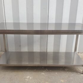 TAVOLO DA LAVORO IN ACCIAIO cm 170x70x85h