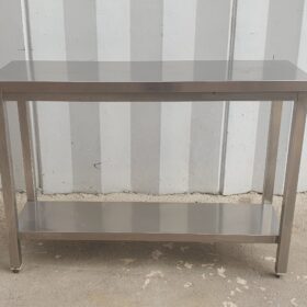 TAVOLO DA LAVORO IN ACCIAIO cm 120x40x85h
