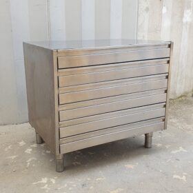 CASSETTIERA IN ACCIAIO INOX PER CONTENITORI 60x40 cm