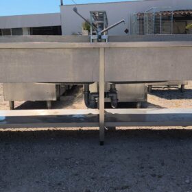LAVELLO DOPPIA VASCA ZANUSSI CON MISCELATORE cm 280x71x94h