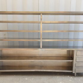 SCAFFALE IN ACCIAIO INOX cm 275x40x180h