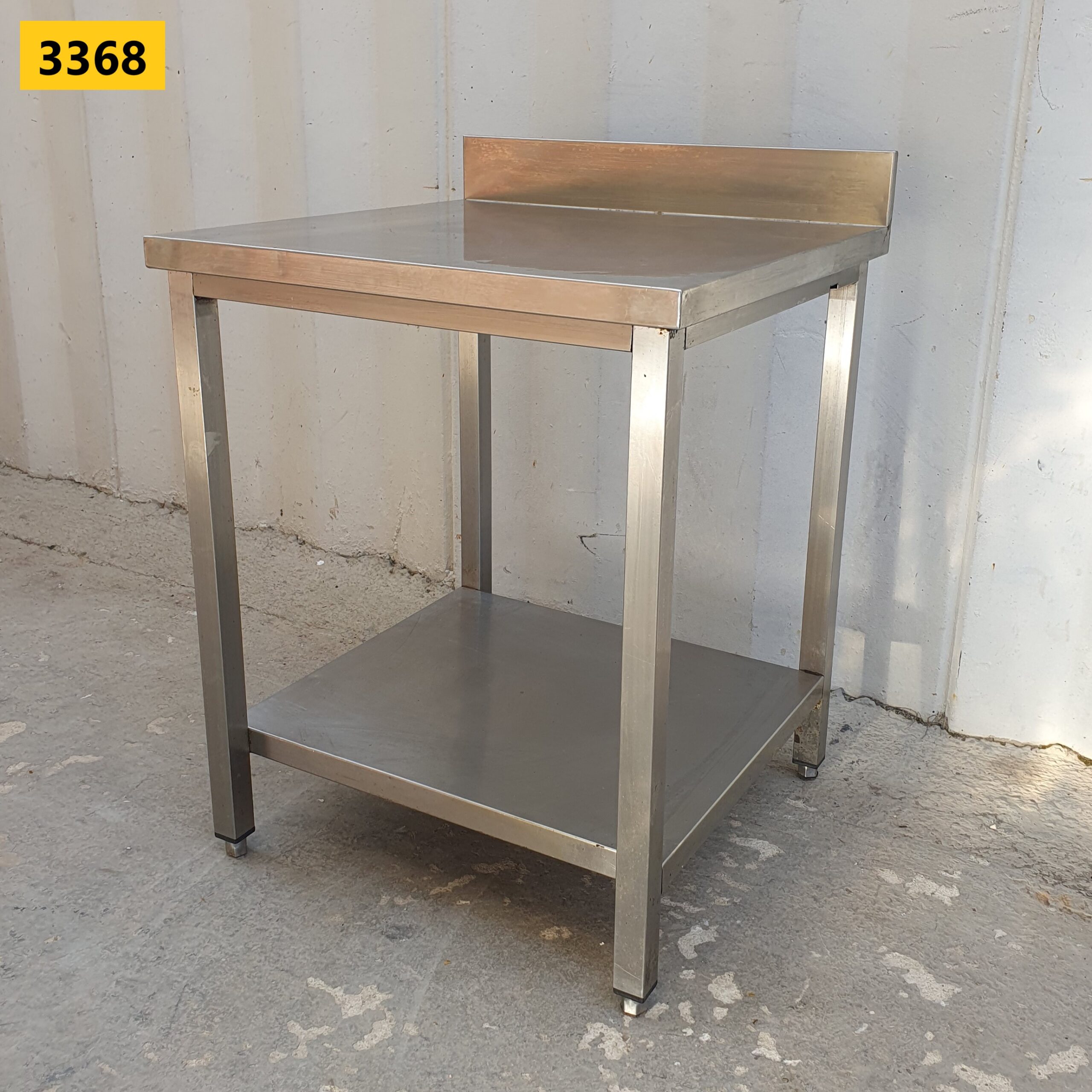 3368 -- 000 (3957) TAVOLO DA LAVORO IN ACCIAIO INOX cm 70x70x95h - immagine 1